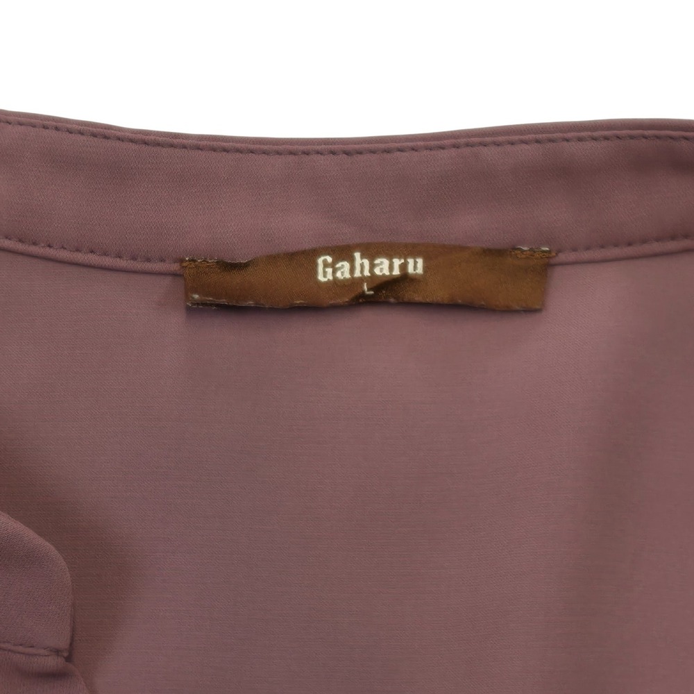 Retro Gaharu Sleeveless Blouse Women's L Purple V-Neck Top Polyester - Picture 5 of 7